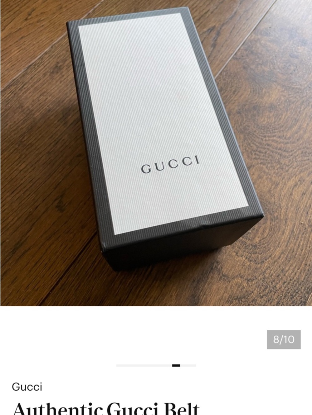 Gucci Black Leather Belt with Gold Double G Buckle - Picture 6 of 7